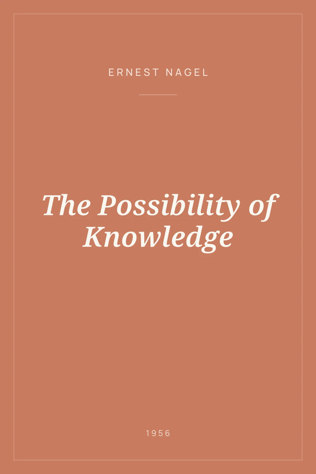 Portada de The Possibility of Knowledge