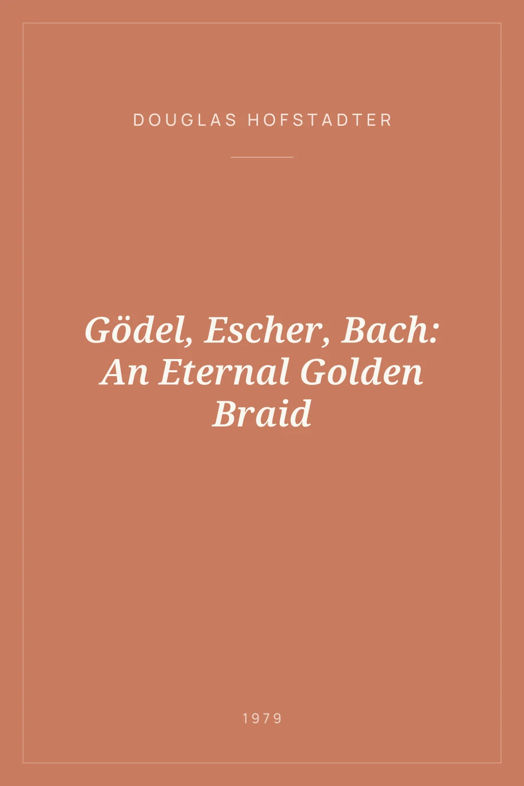 Portada de Gödel, Escher, Bach: An Eternal Golden Braid