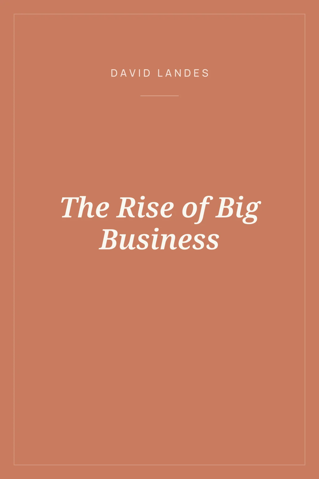 Portada de The Rise of Big Business