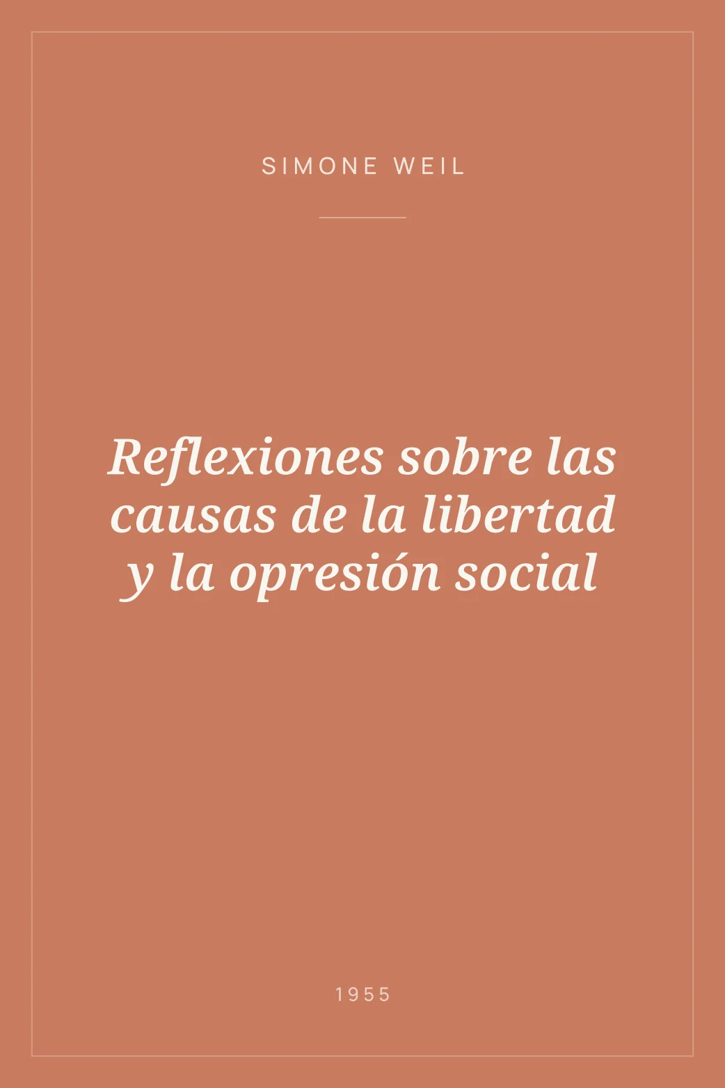 Portada de Reflexiones sobre las causas de la libertad y la opresión social