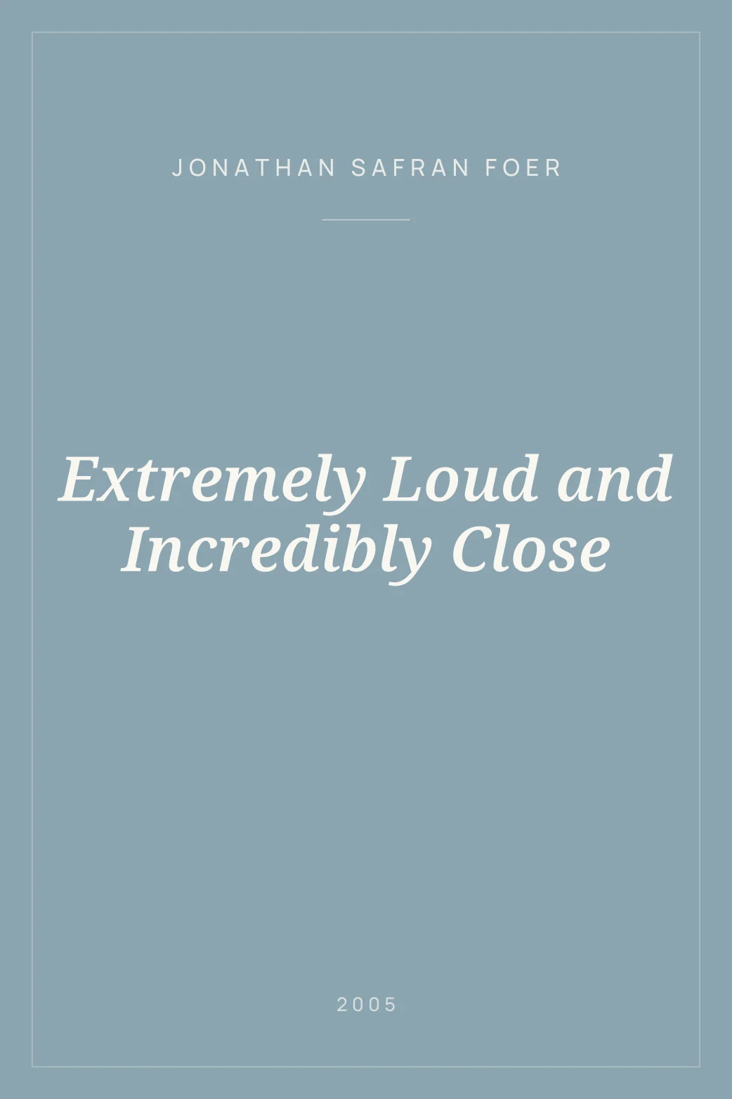 Portada de Extremely Loud and Incredibly Close