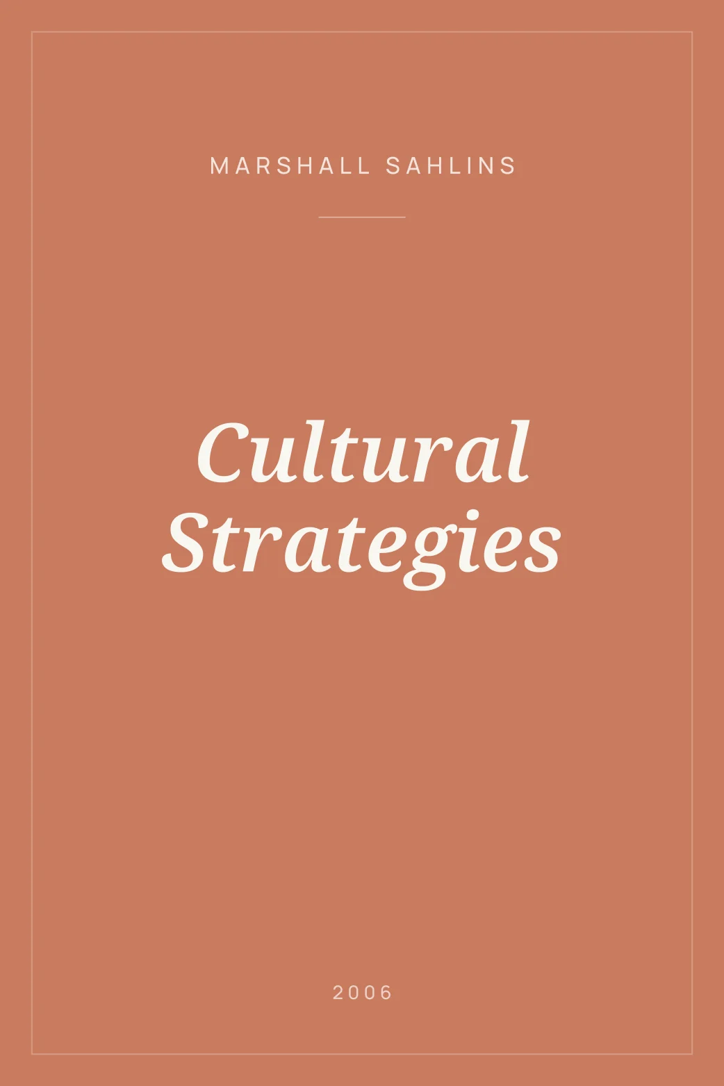 Portada de Cultural Strategies