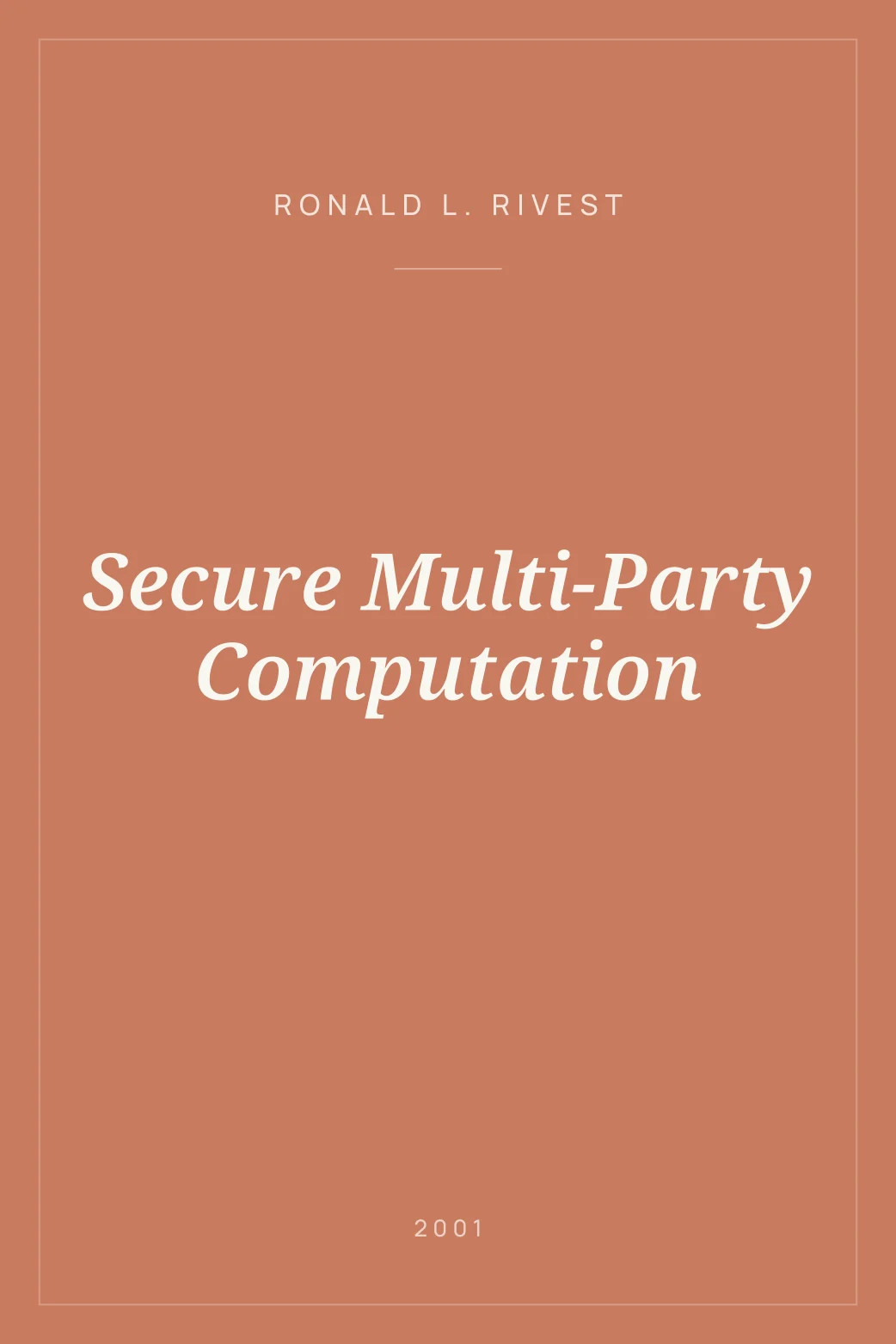 Portada de Secure Multi-Party Computation