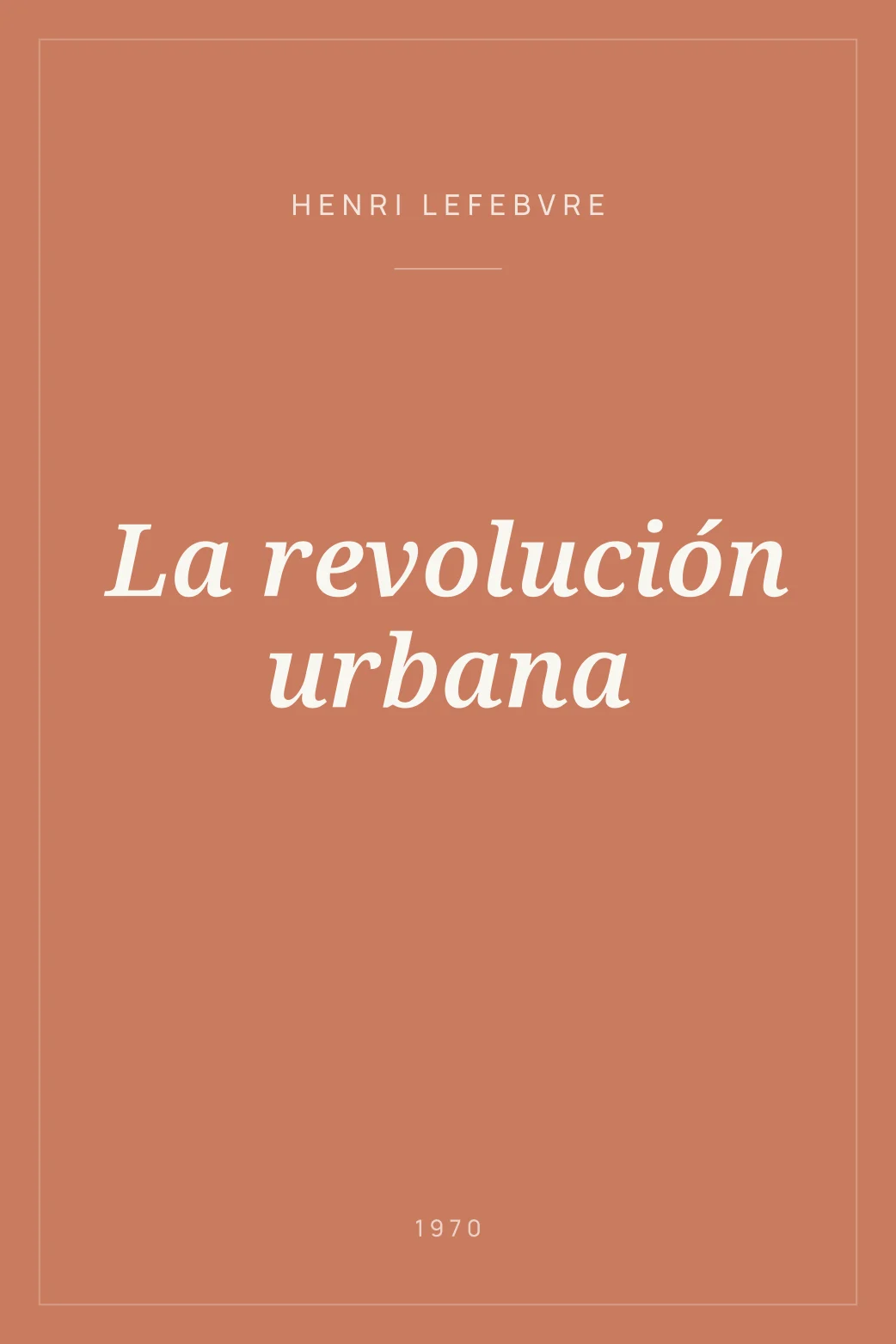 Portada de La revolución urbana