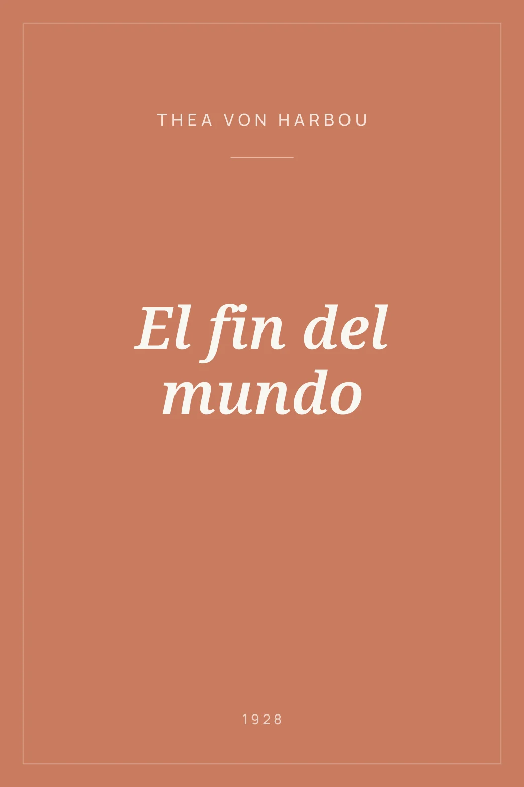 Portada de El fin del mundo