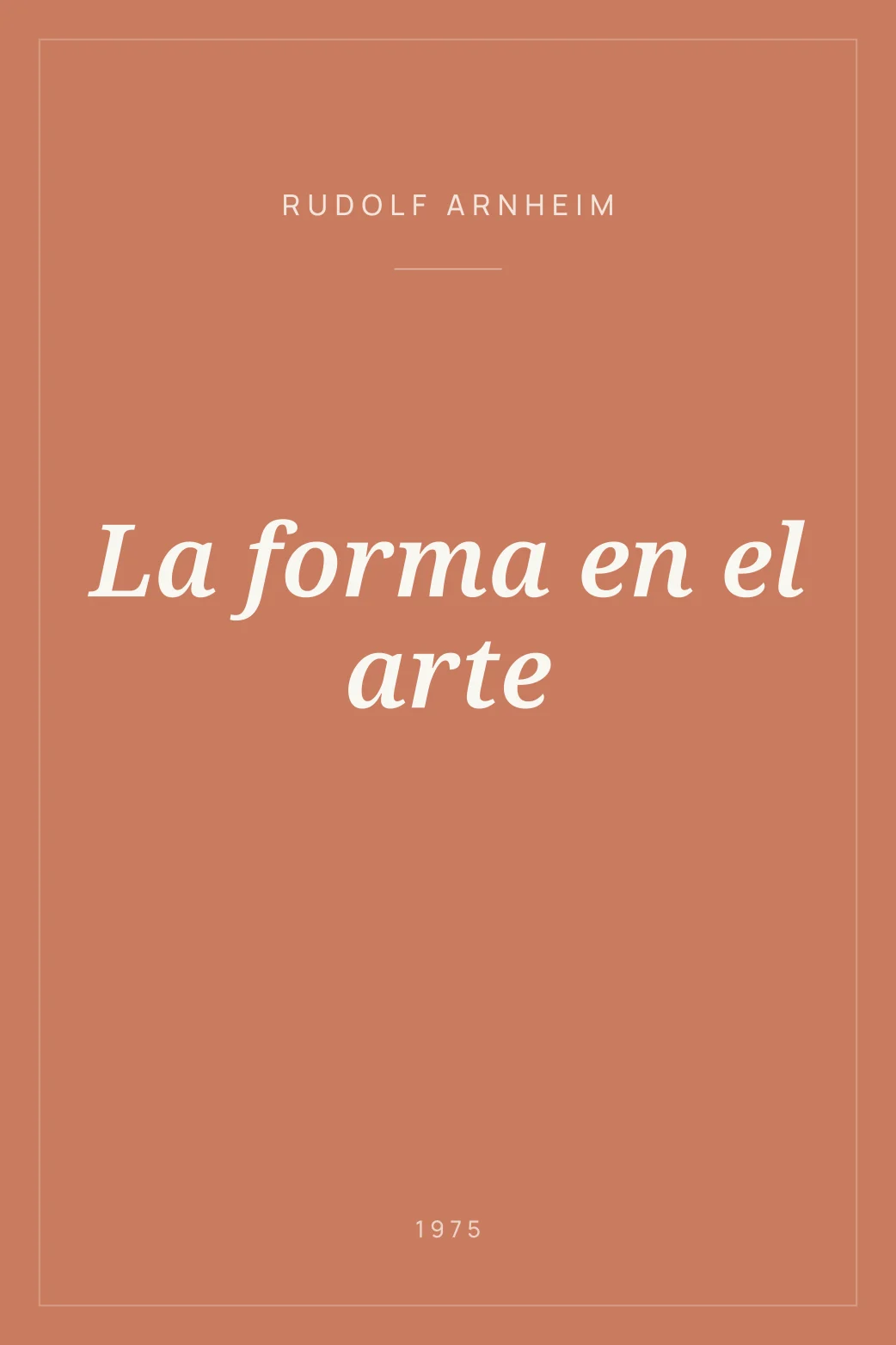 Portada de La forma en el arte