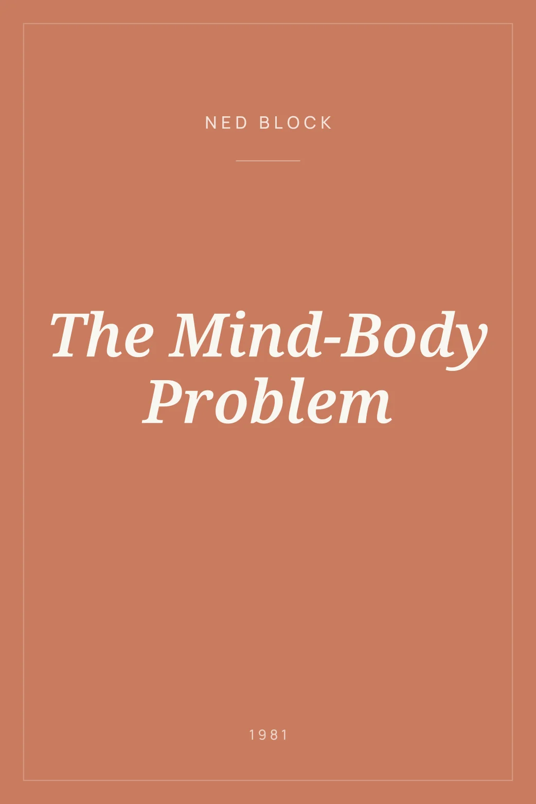 Portada de The Mind-Body Problem