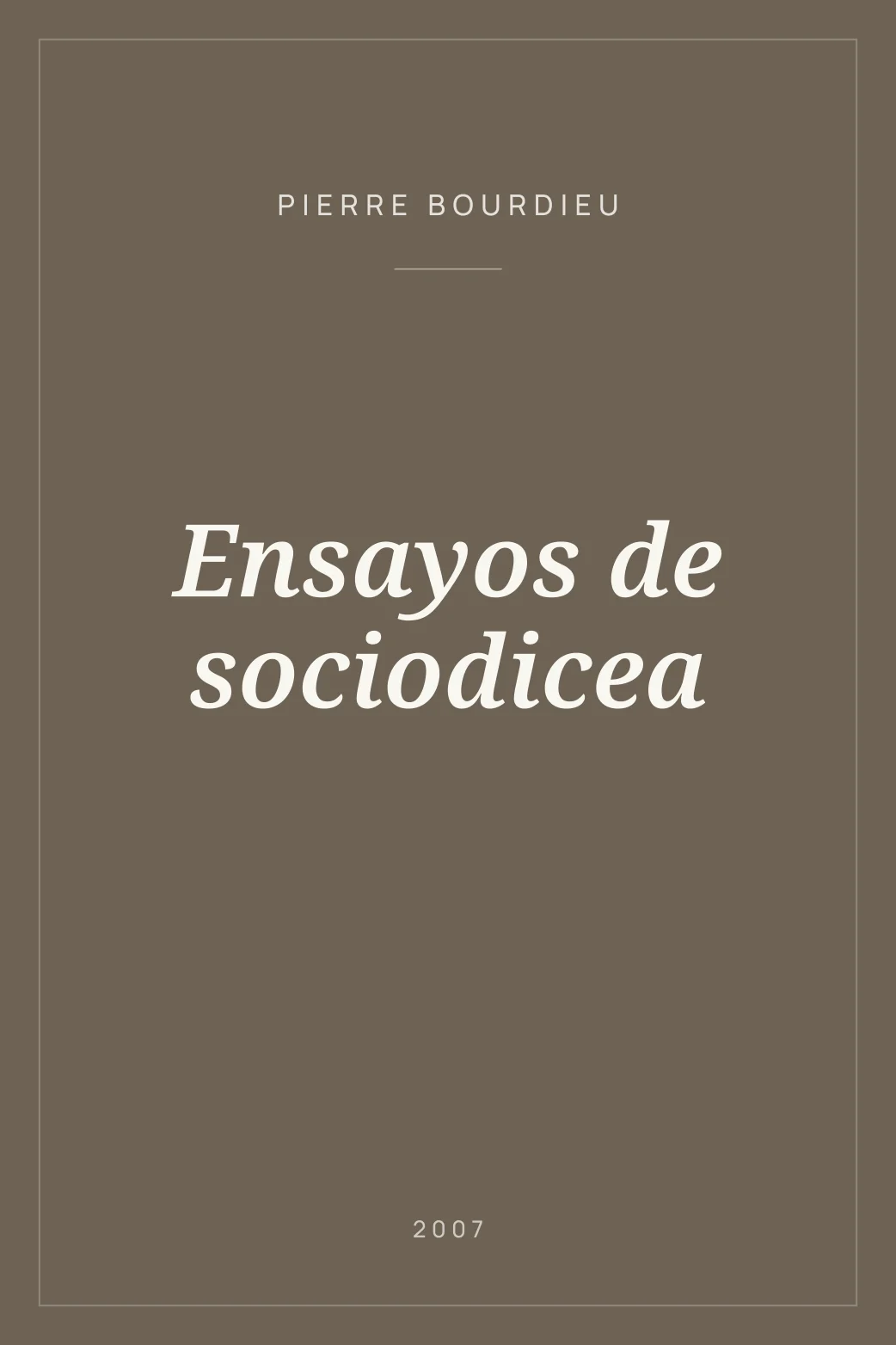 Portada de Ensayos de sociodicea