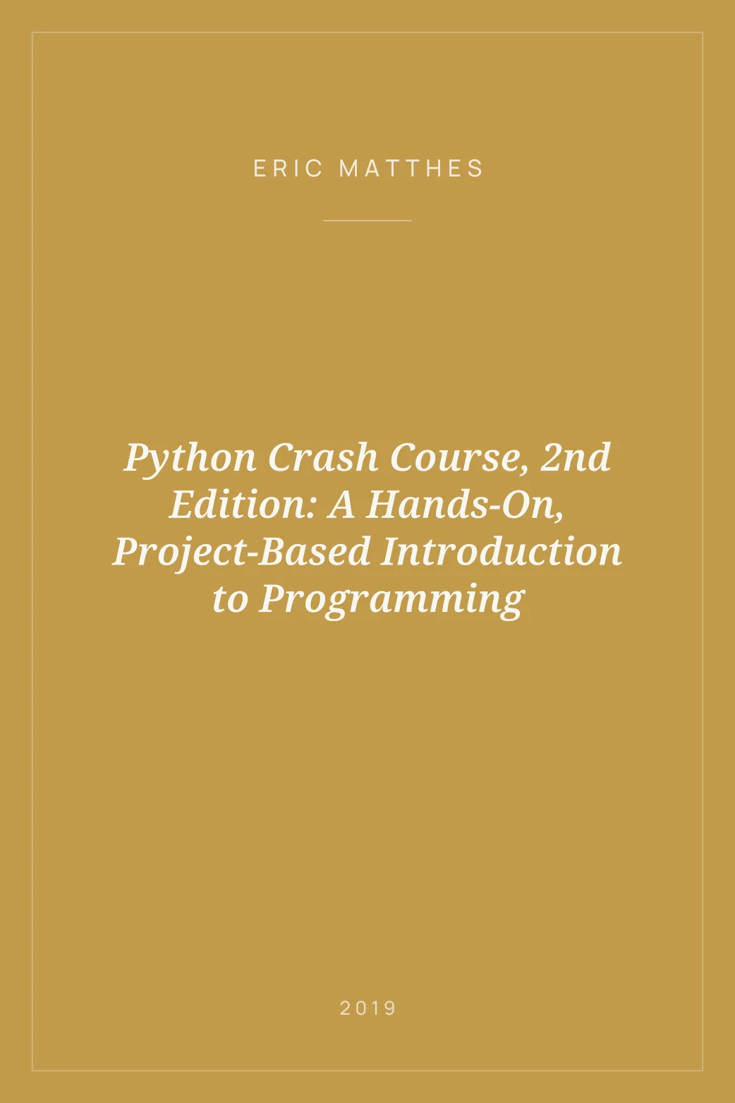 Portada de Python Crash Course, 2nd Edition: A Hands-On, Project-Based Introduction to Programming