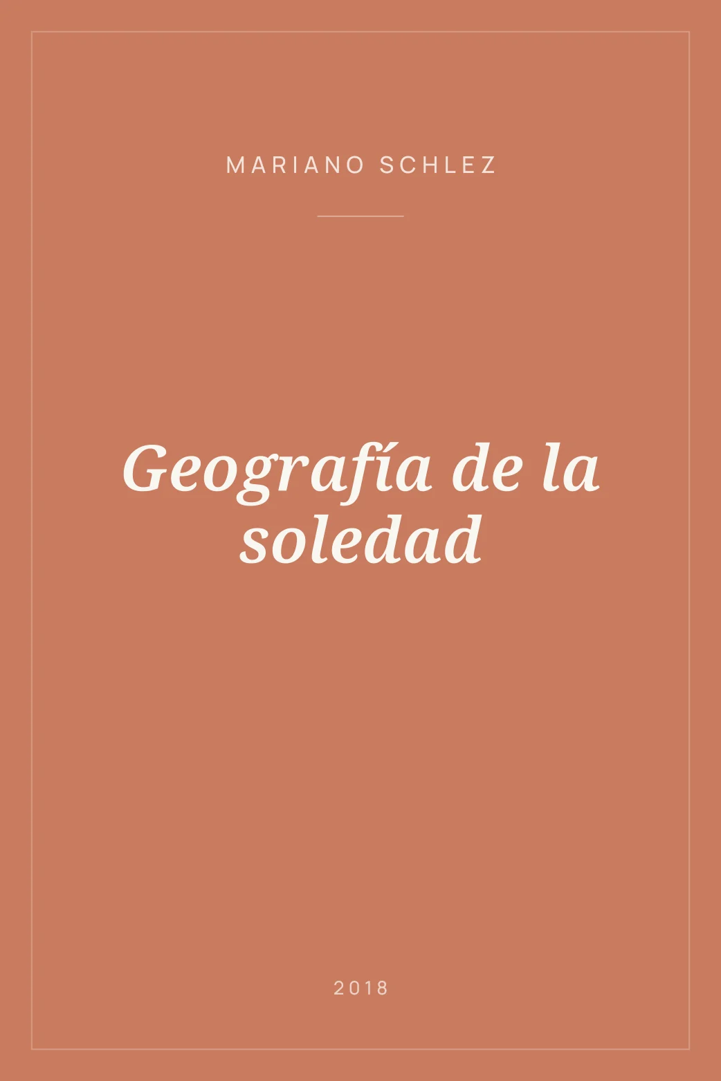 Portada de Geografía de la soledad