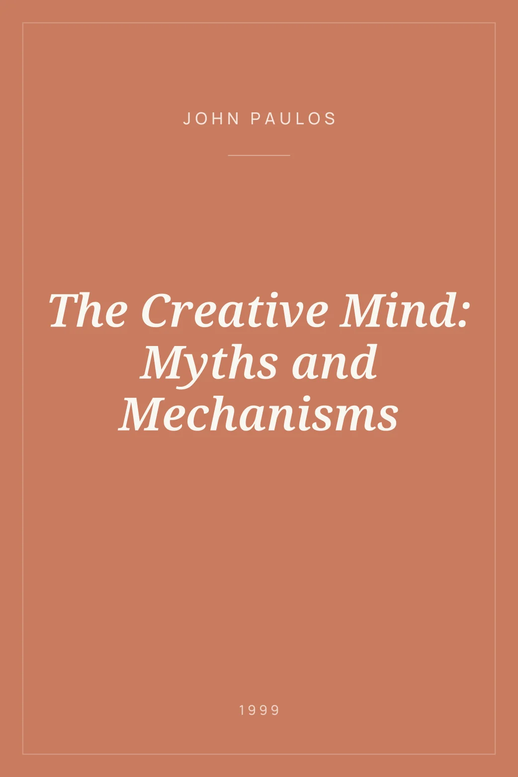 Portada de The Creative Mind: Myths and Mechanisms