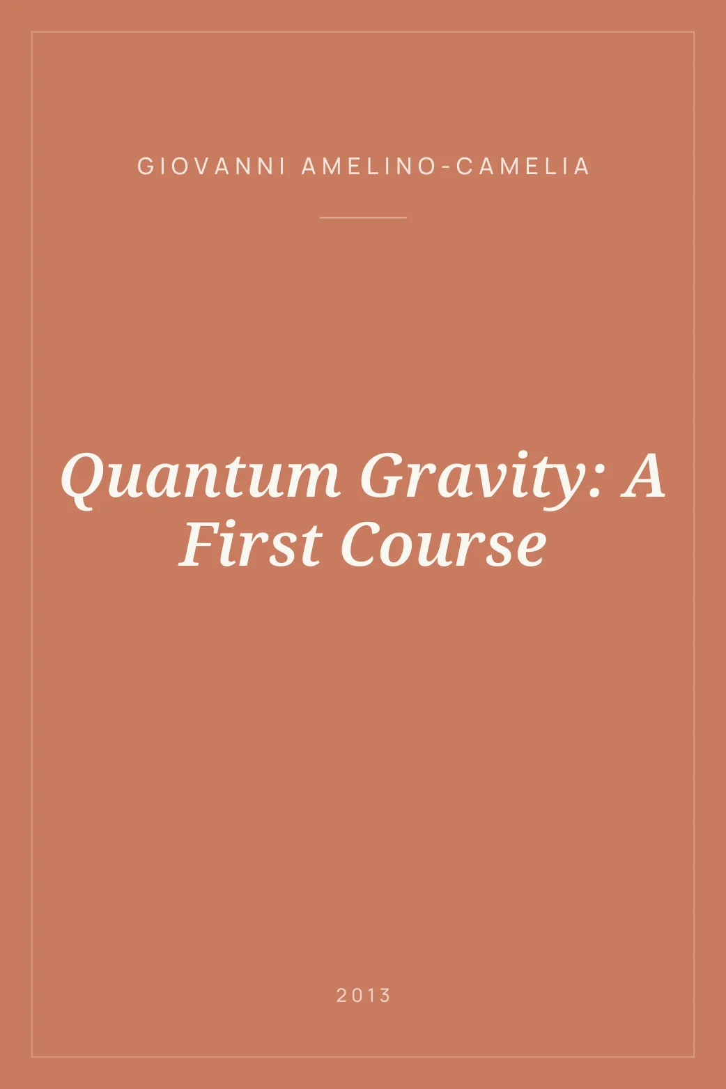 Portada de Quantum Gravity: A First Course