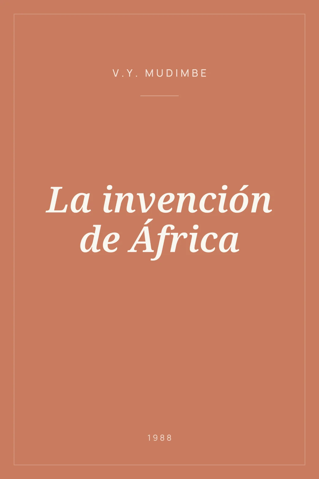 Portada de La invención de África