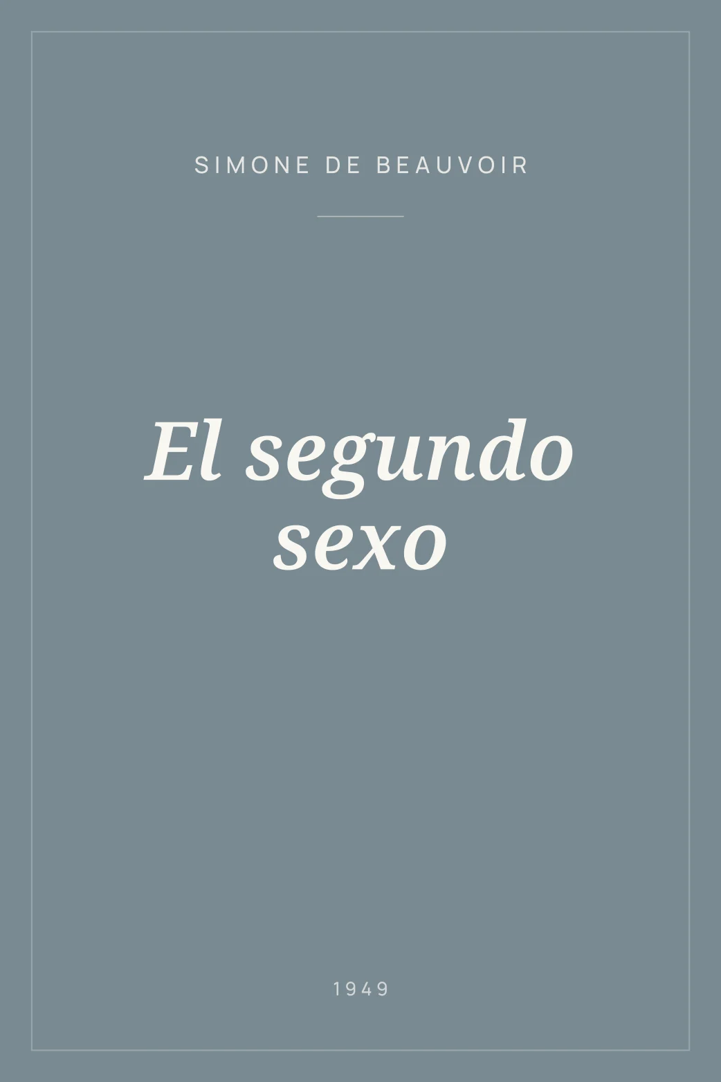 Portada de El segundo sexo