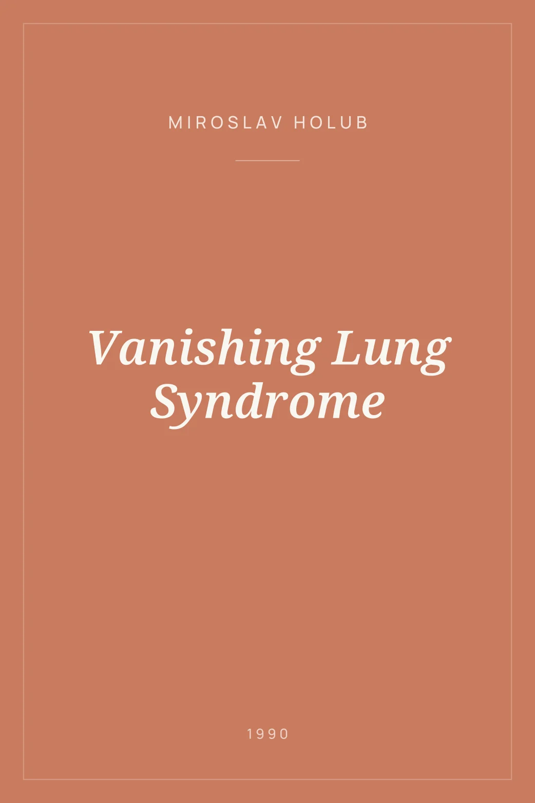 Portada de Vanishing Lung Syndrome