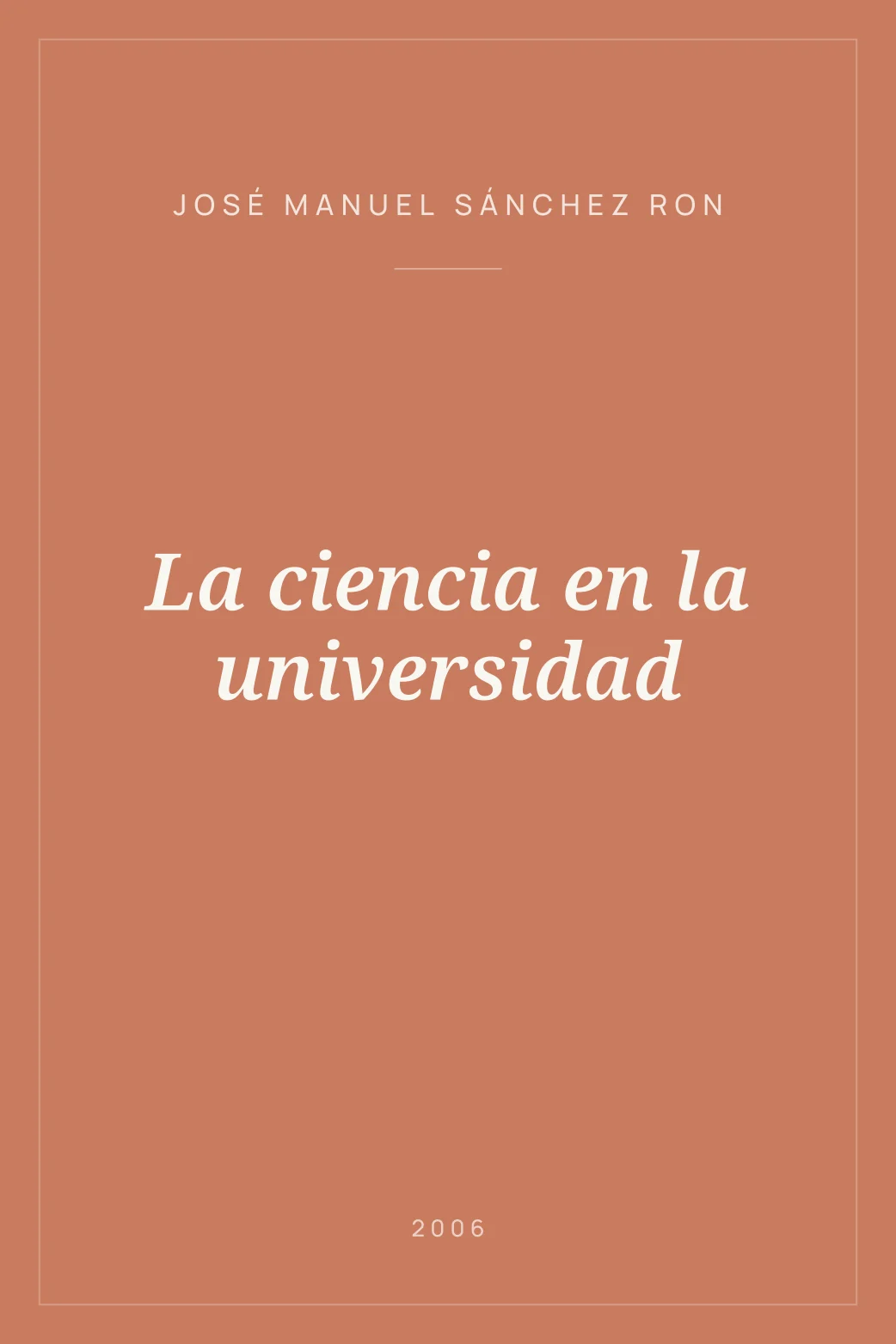 Portada de La ciencia en la universidad