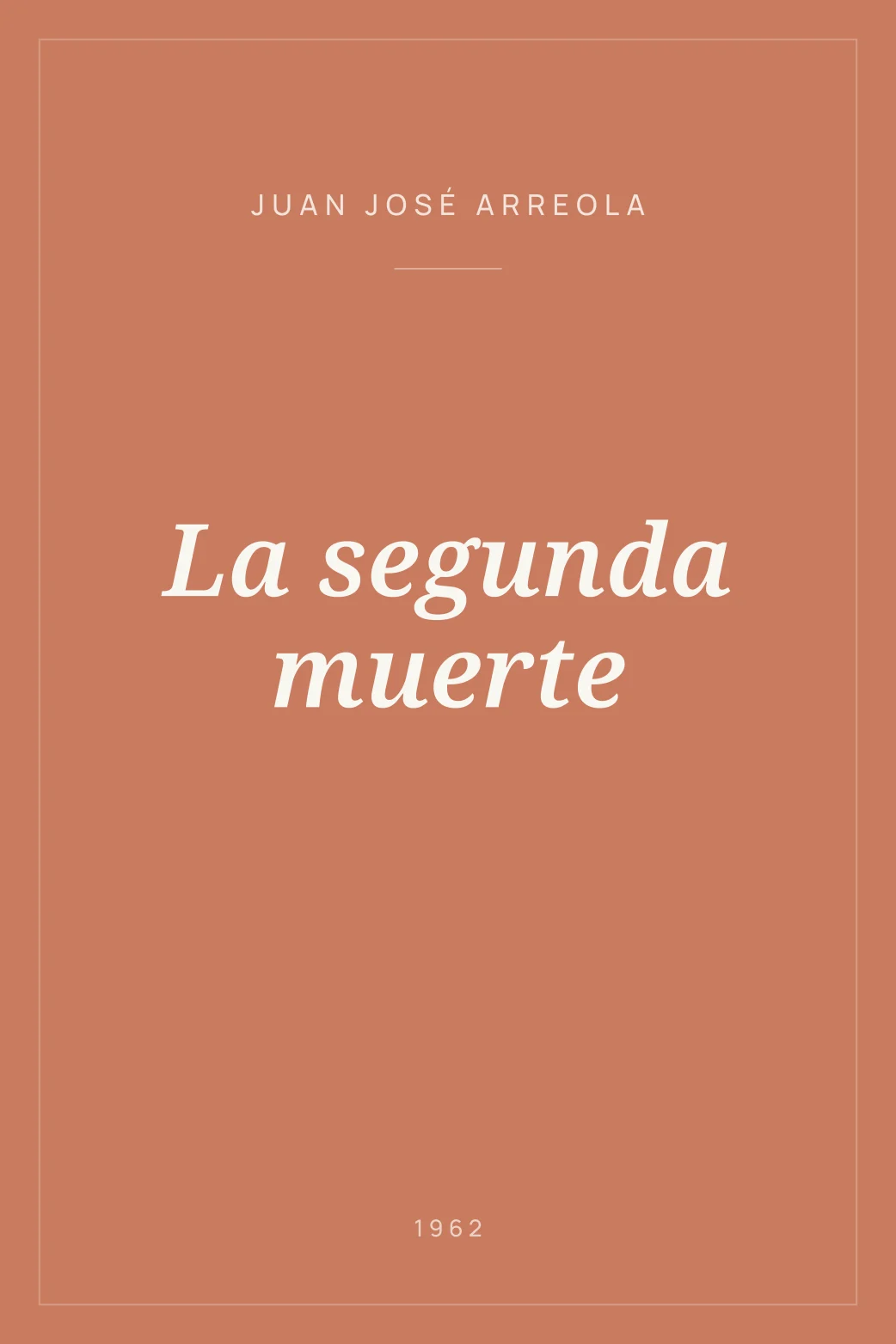 Portada de La segunda muerte