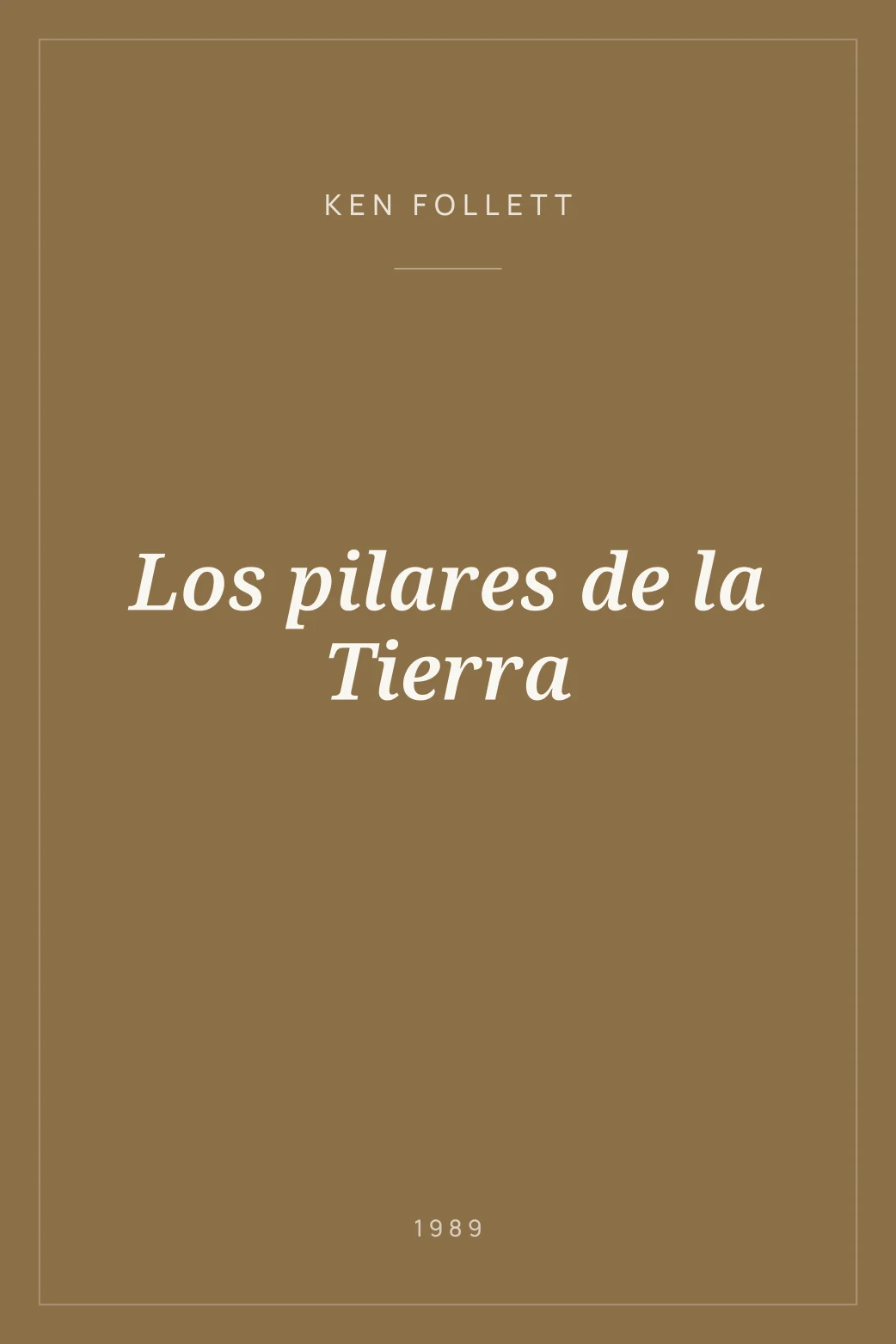 Portada de Los pilares de la Tierra