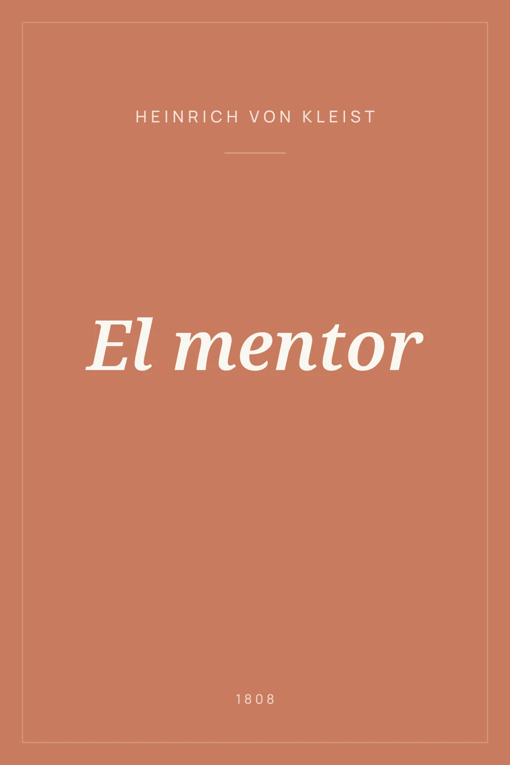 Portada de El mentor