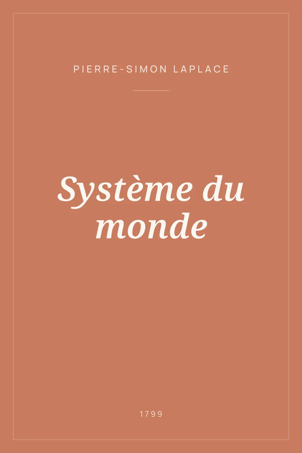 Portada de Système du monde