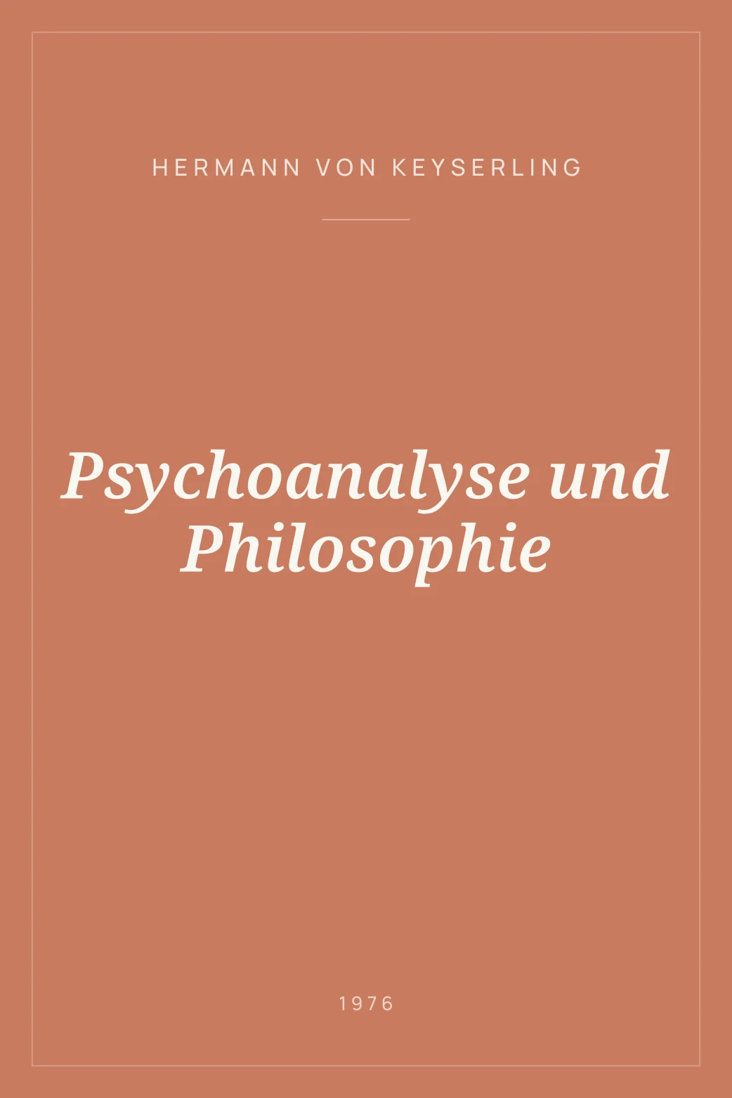 Portada de Psychoanalyse und Philosophie