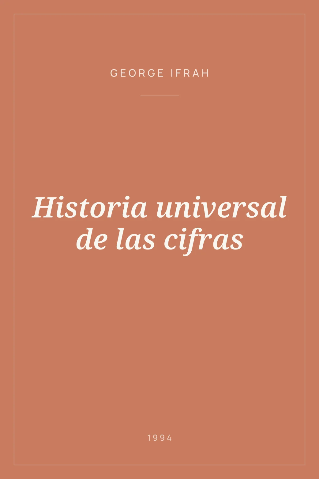 Portada de Historia universal de las cifras