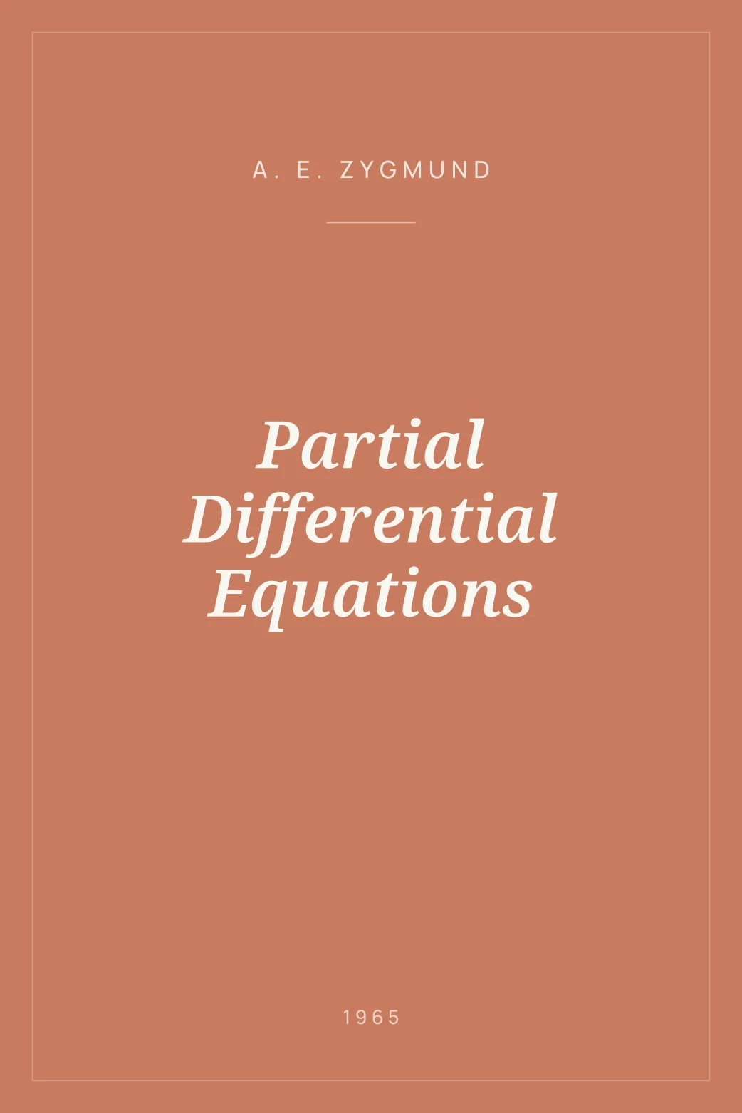 Portada de Partial Differential Equations