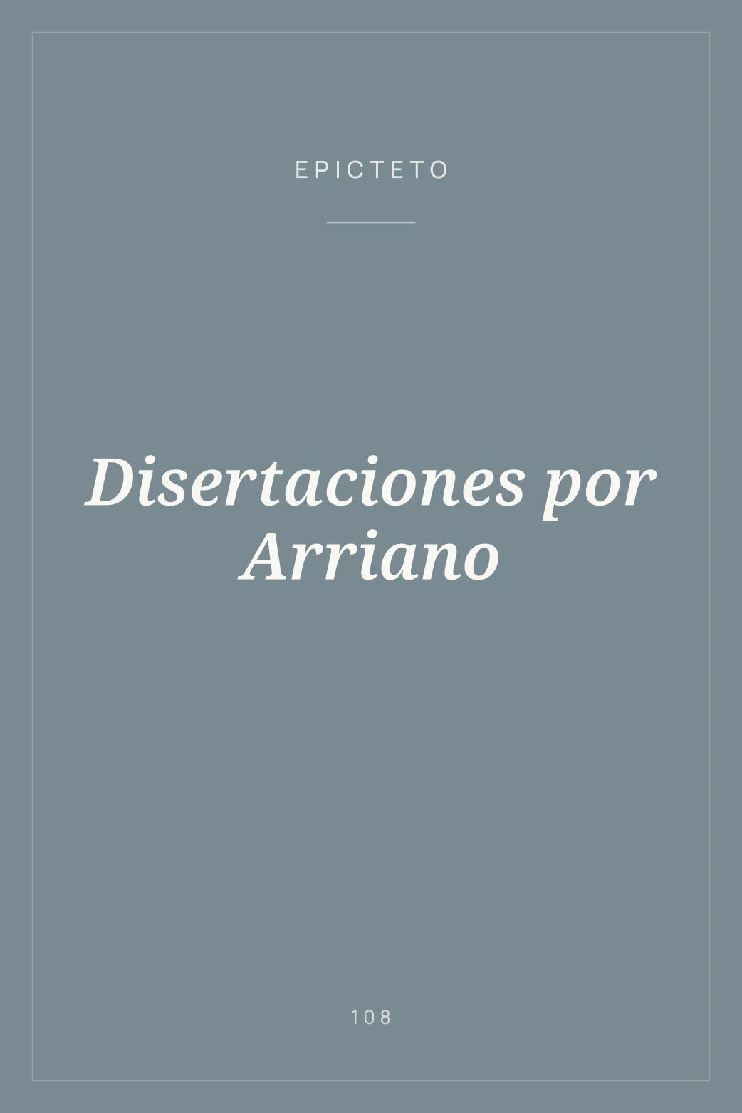Portada de Disertaciones por Arriano
