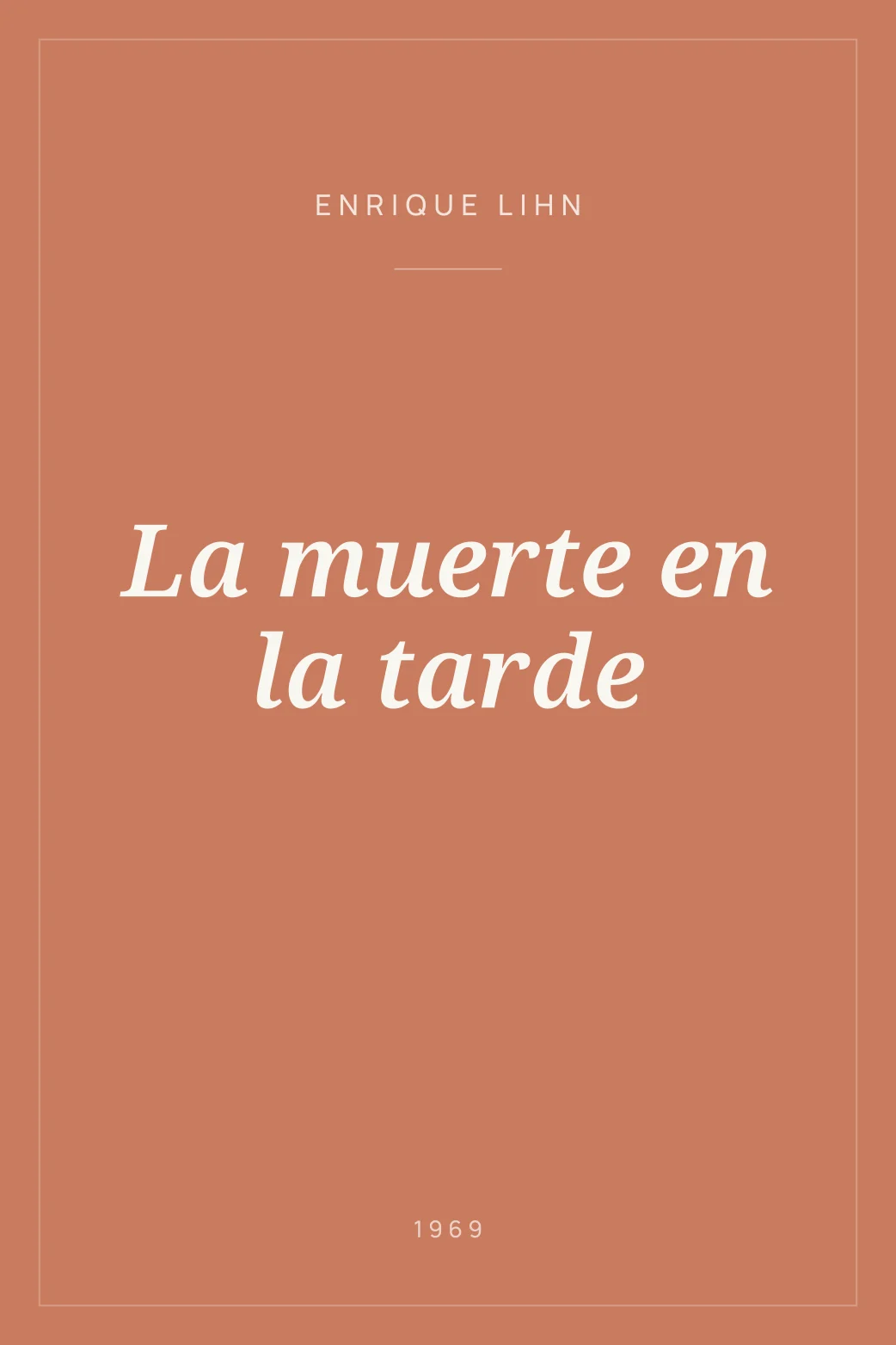 Portada de La muerte en la tarde