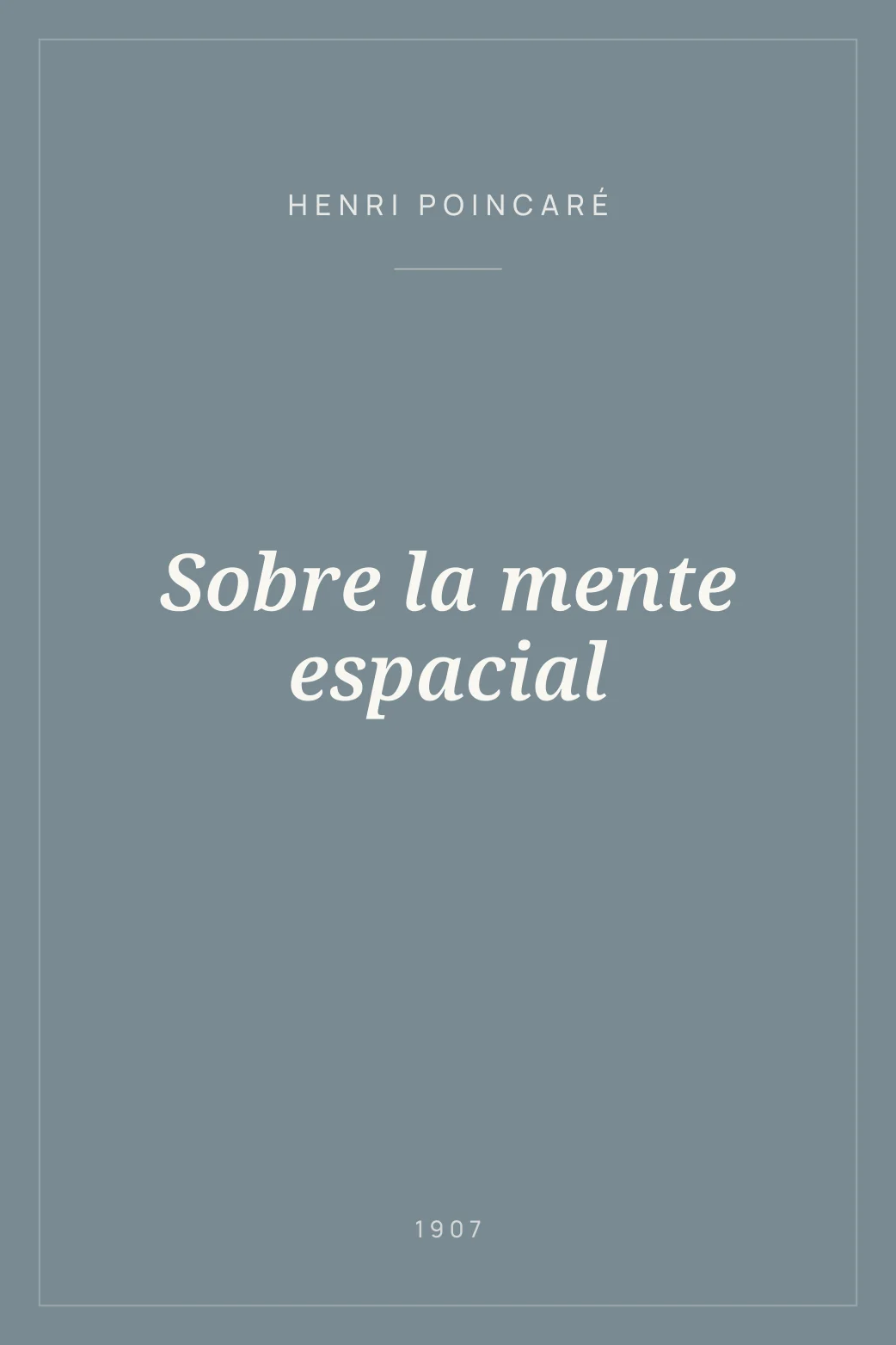 Portada de Sobre la mente espacial