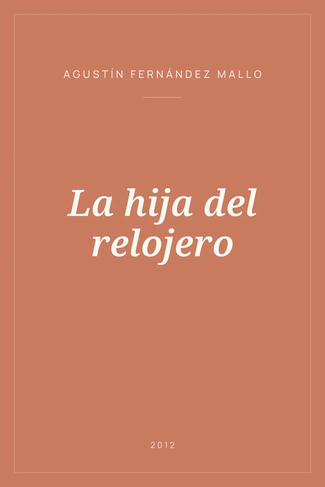Portada de La hija del relojero