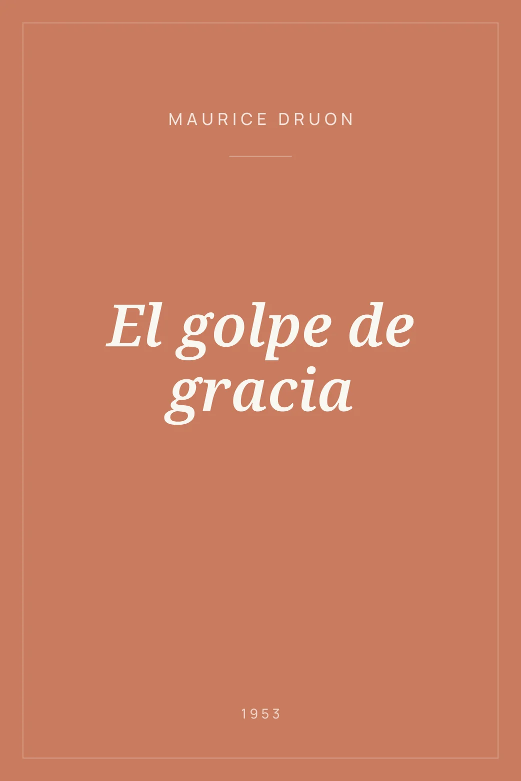 Portada de El golpe de gracia