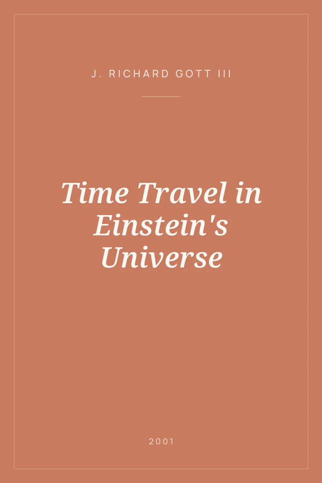 Portada de Time Travel in Einstein's Universe