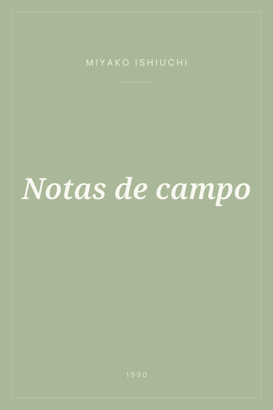 Portada de Notas de campo