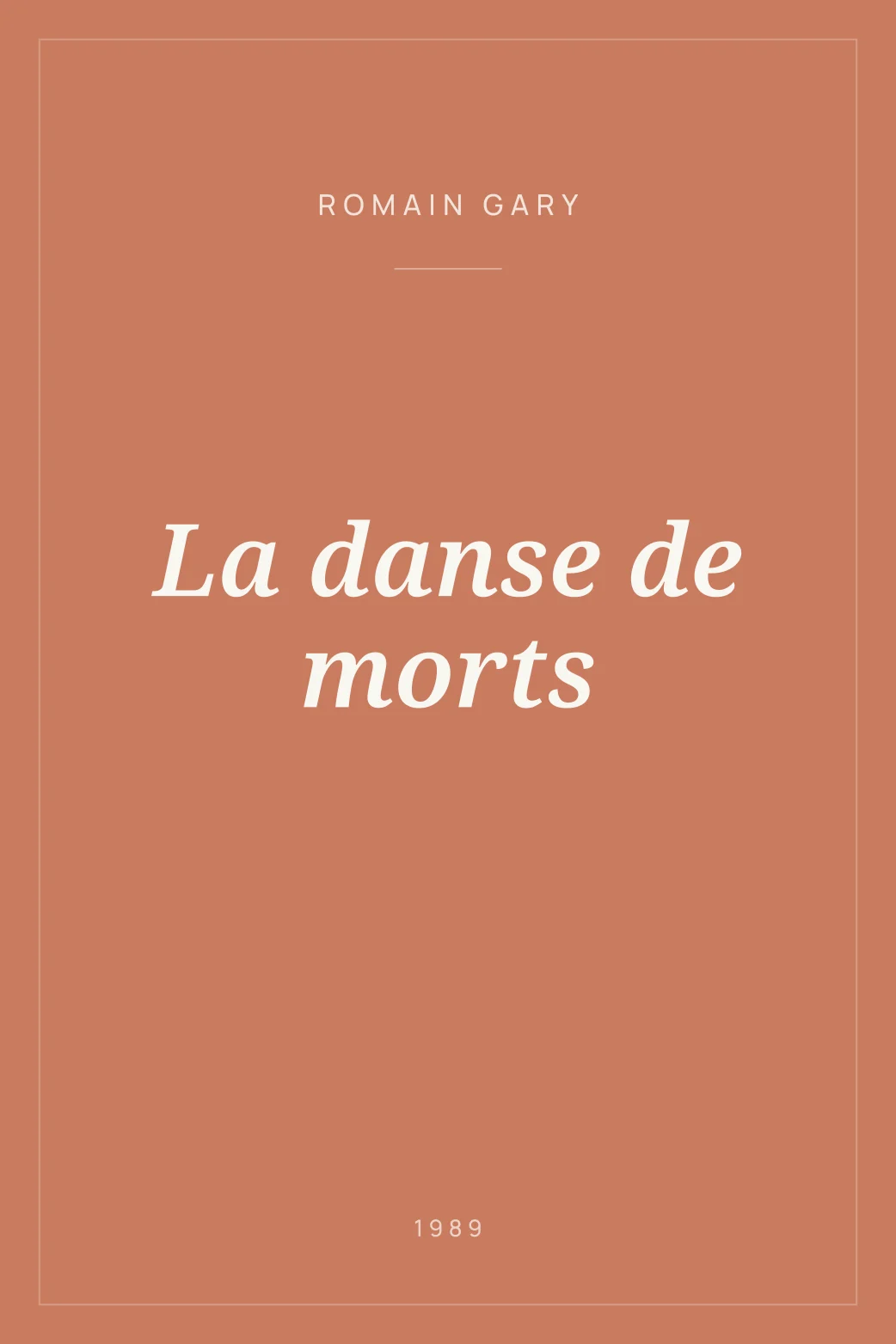 Portada de La danse de morts