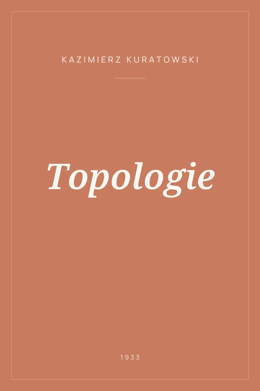Portada de Topologie