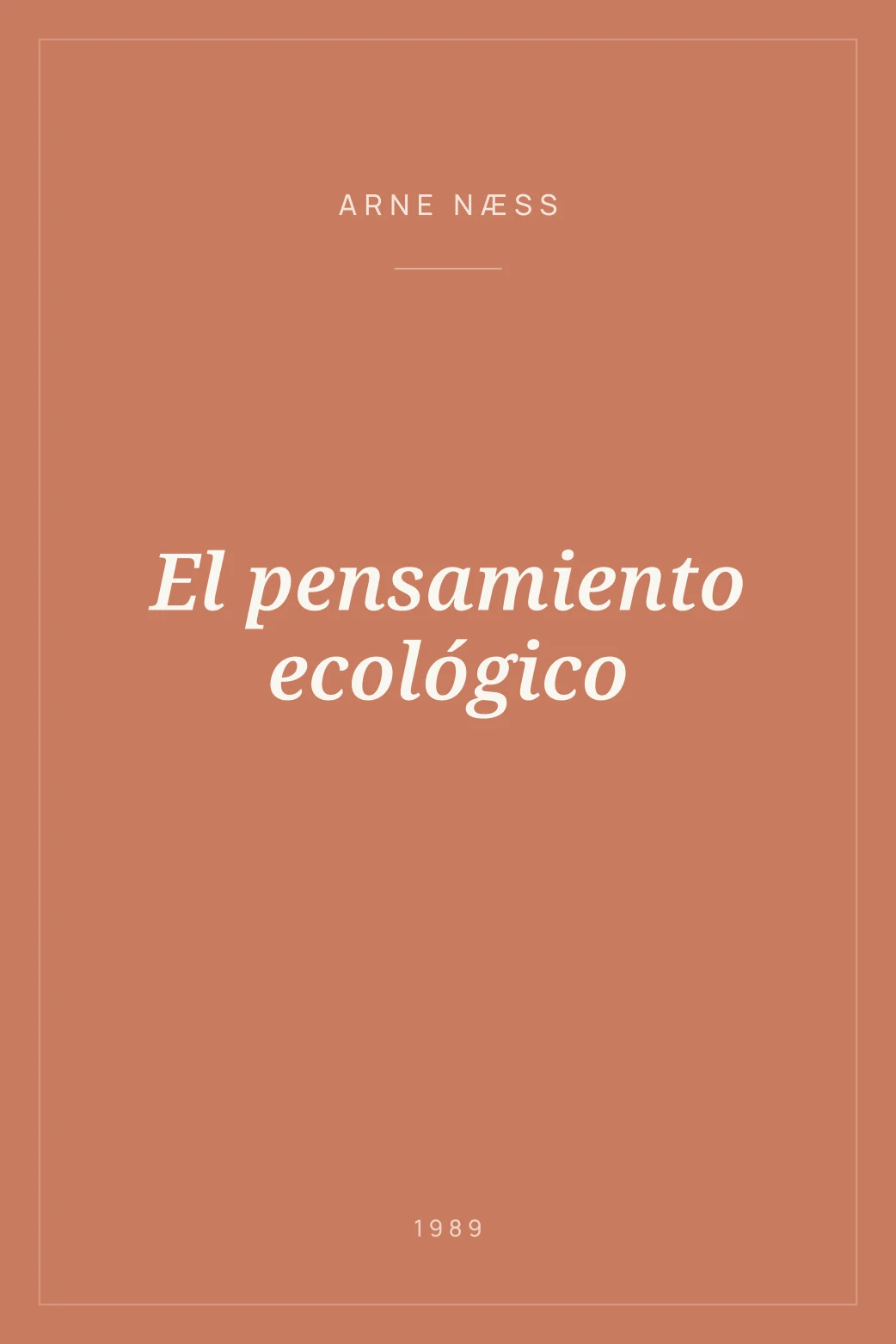 Portada de El pensamiento ecológico