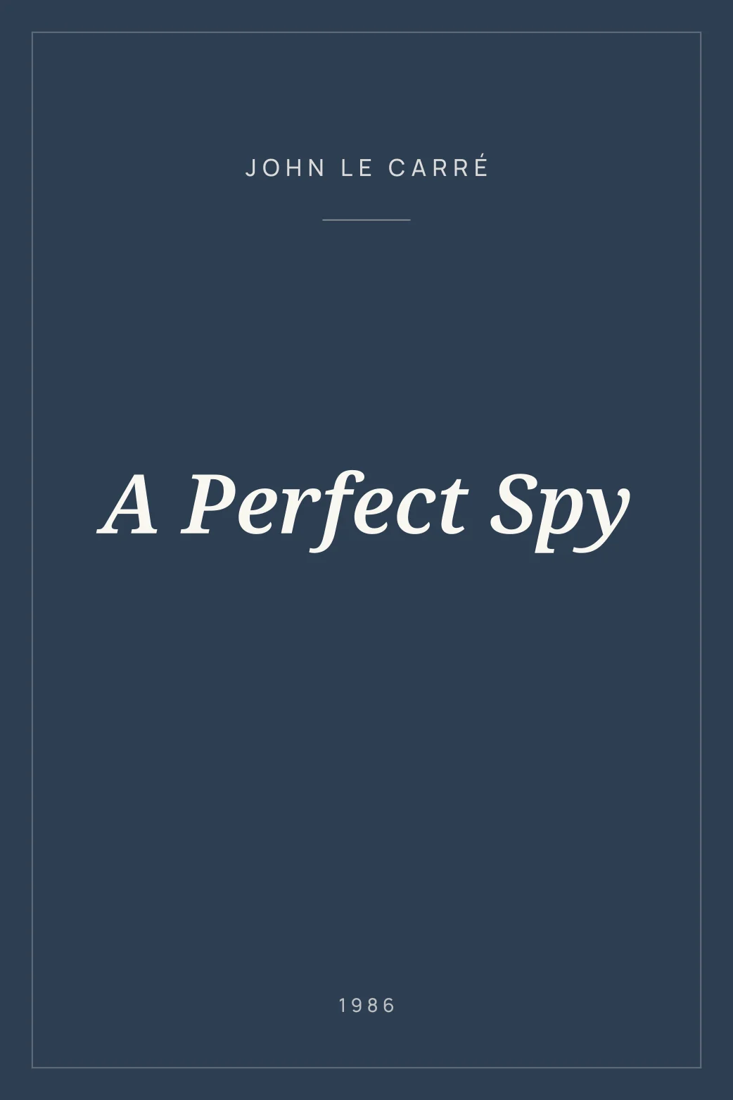 Portada de A Perfect Spy