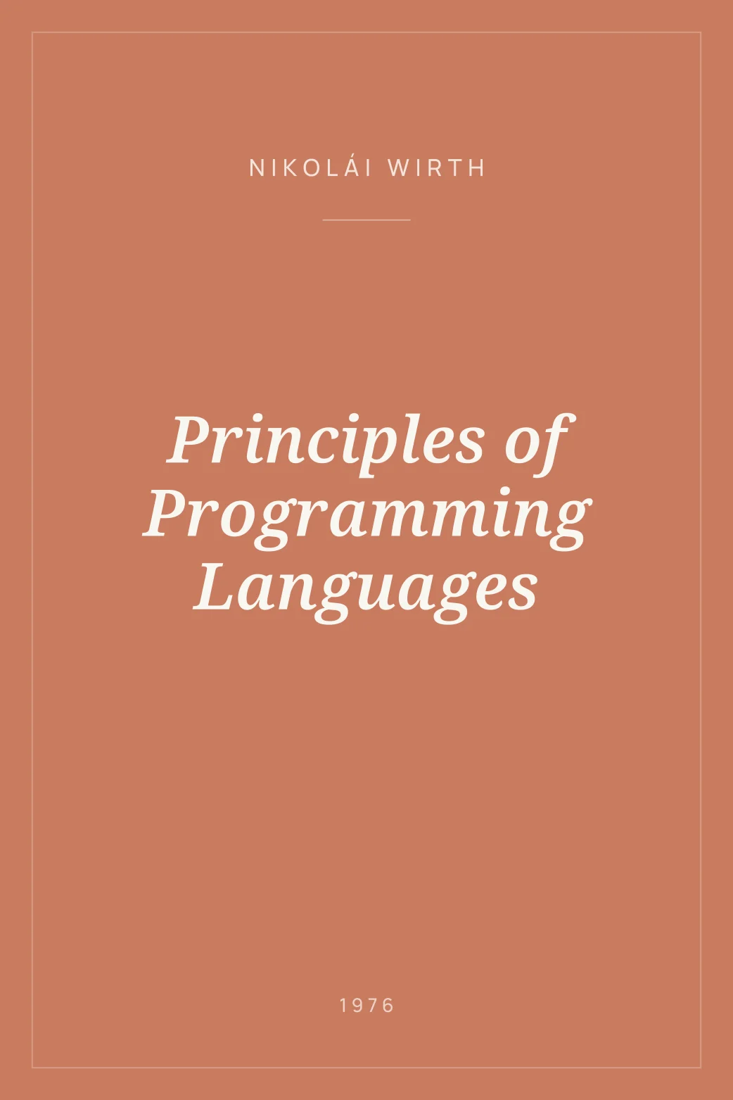 Portada de Principles of Programming Languages