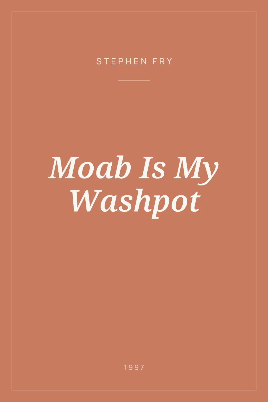 Portada de Moab Is My Washpot