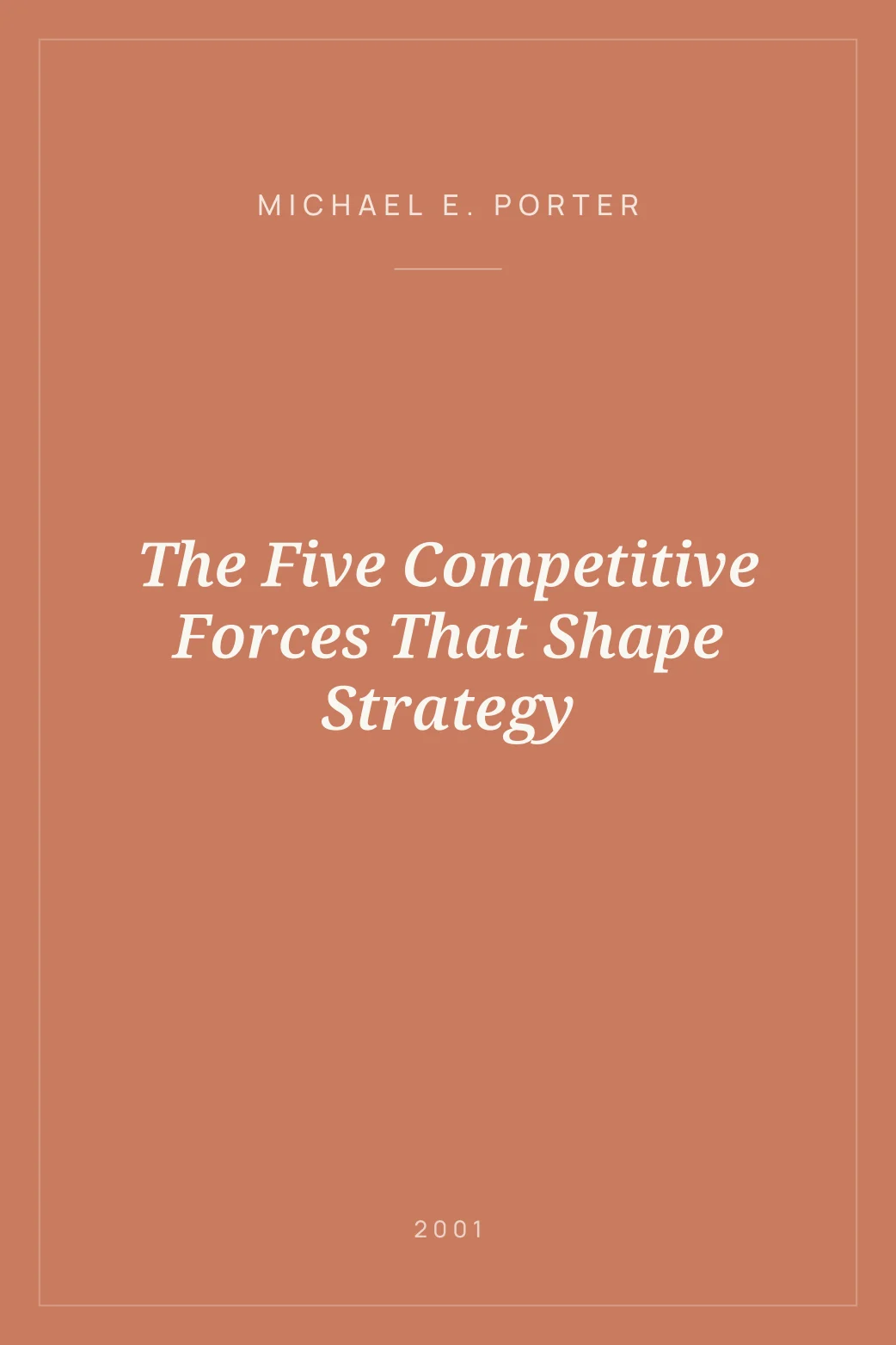 Portada de The Five Competitive Forces That Shape Strategy