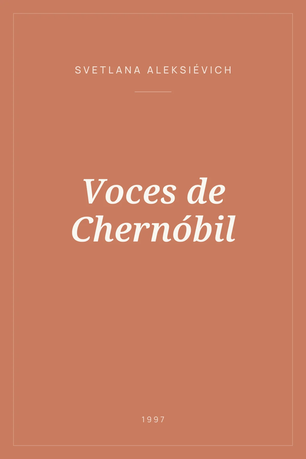 Portada de Voces de Chernóbil