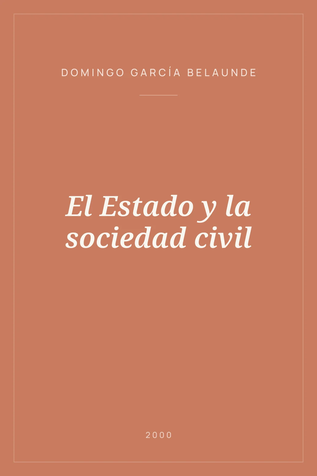 Portada de El Estado y la sociedad civil