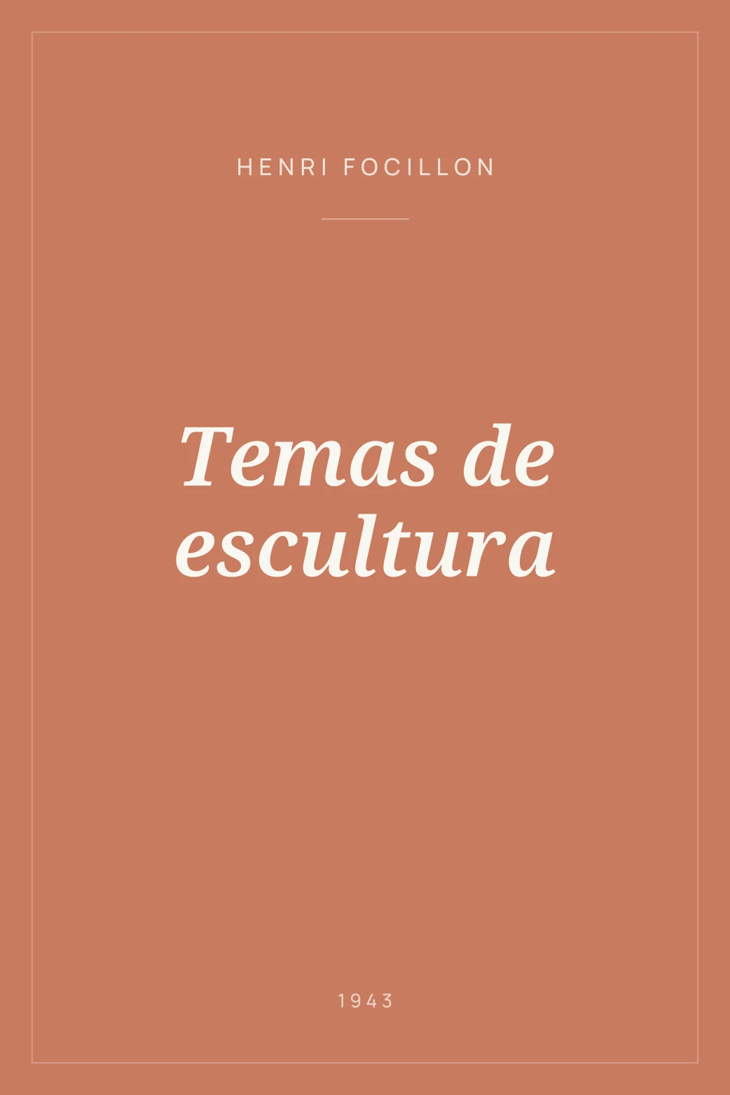 Portada de Temas de escultura