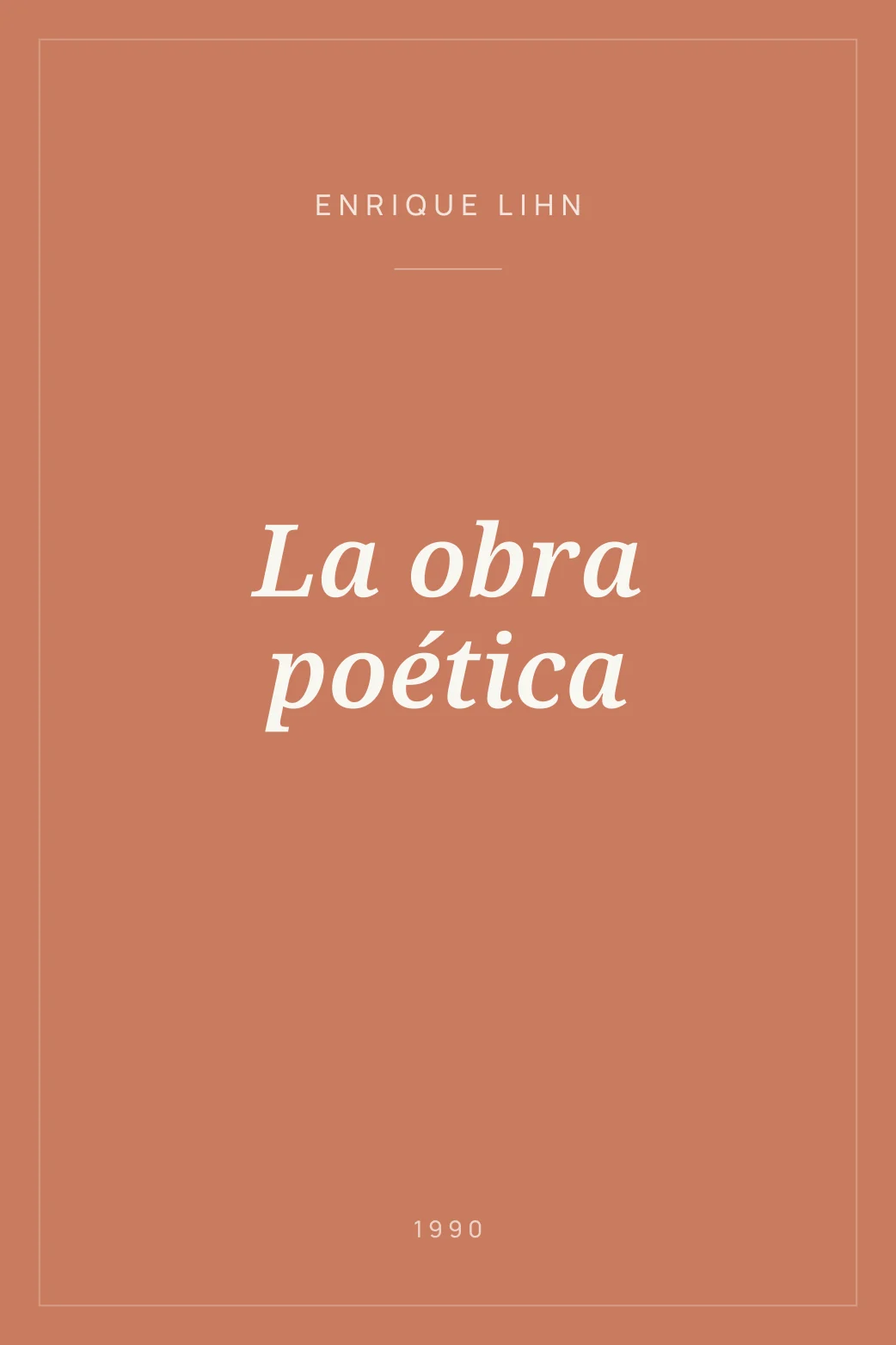 Portada de La obra poética