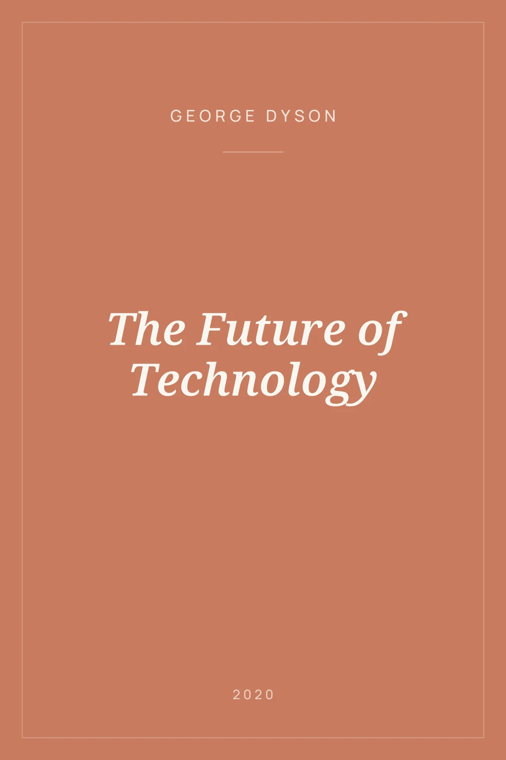 Portada de The Future of Technology