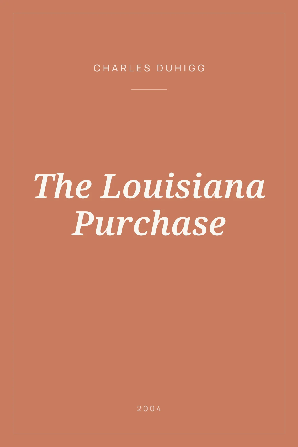Portada de The Louisiana Purchase