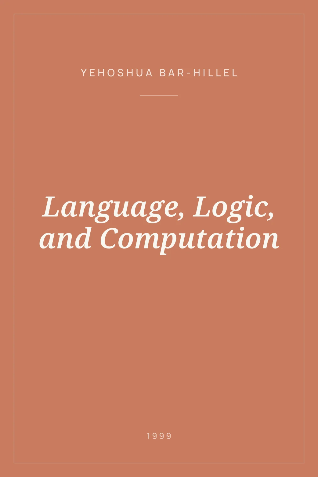 Portada de Language, Logic, and Computation