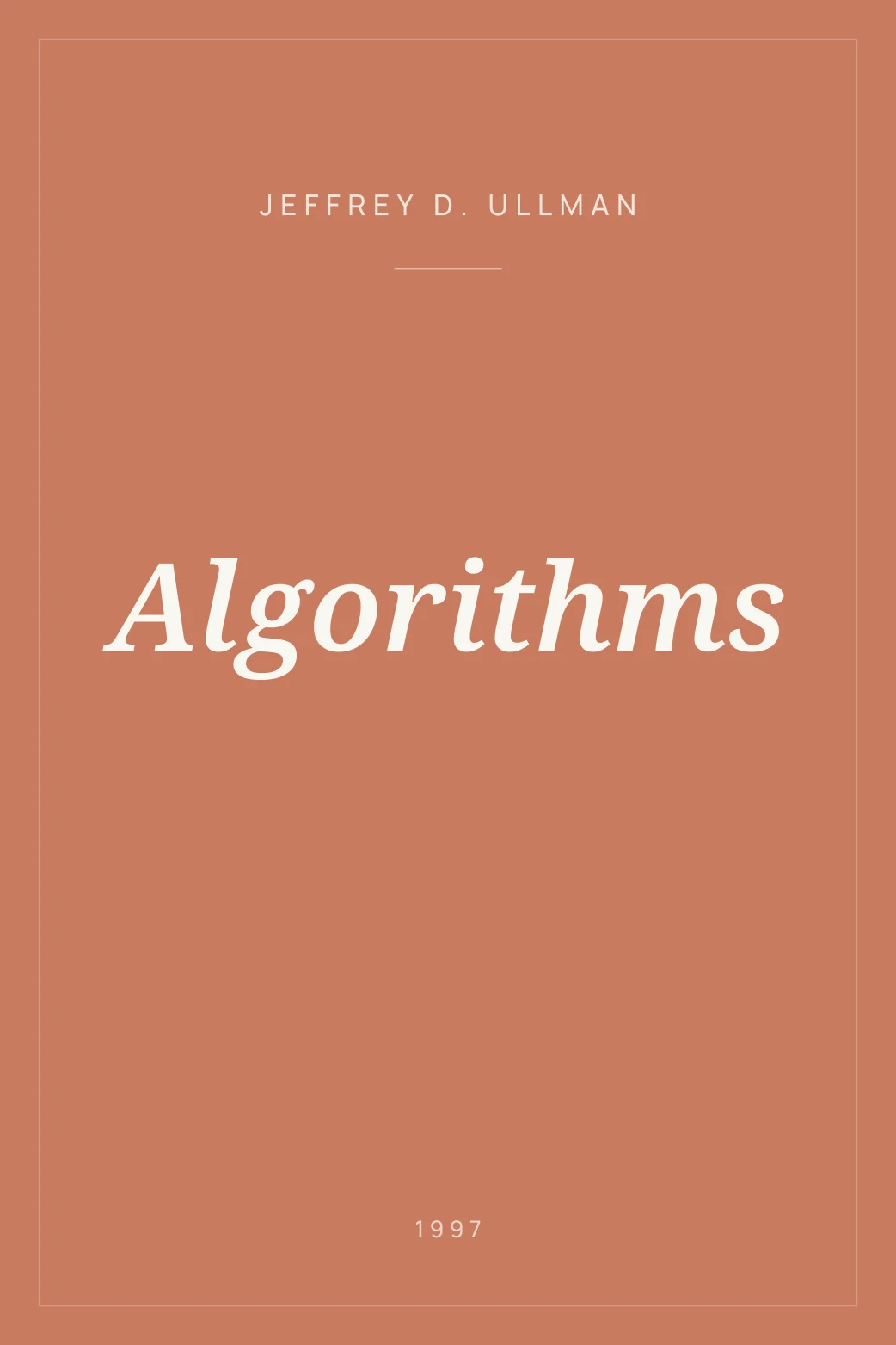 Portada de Algorithms