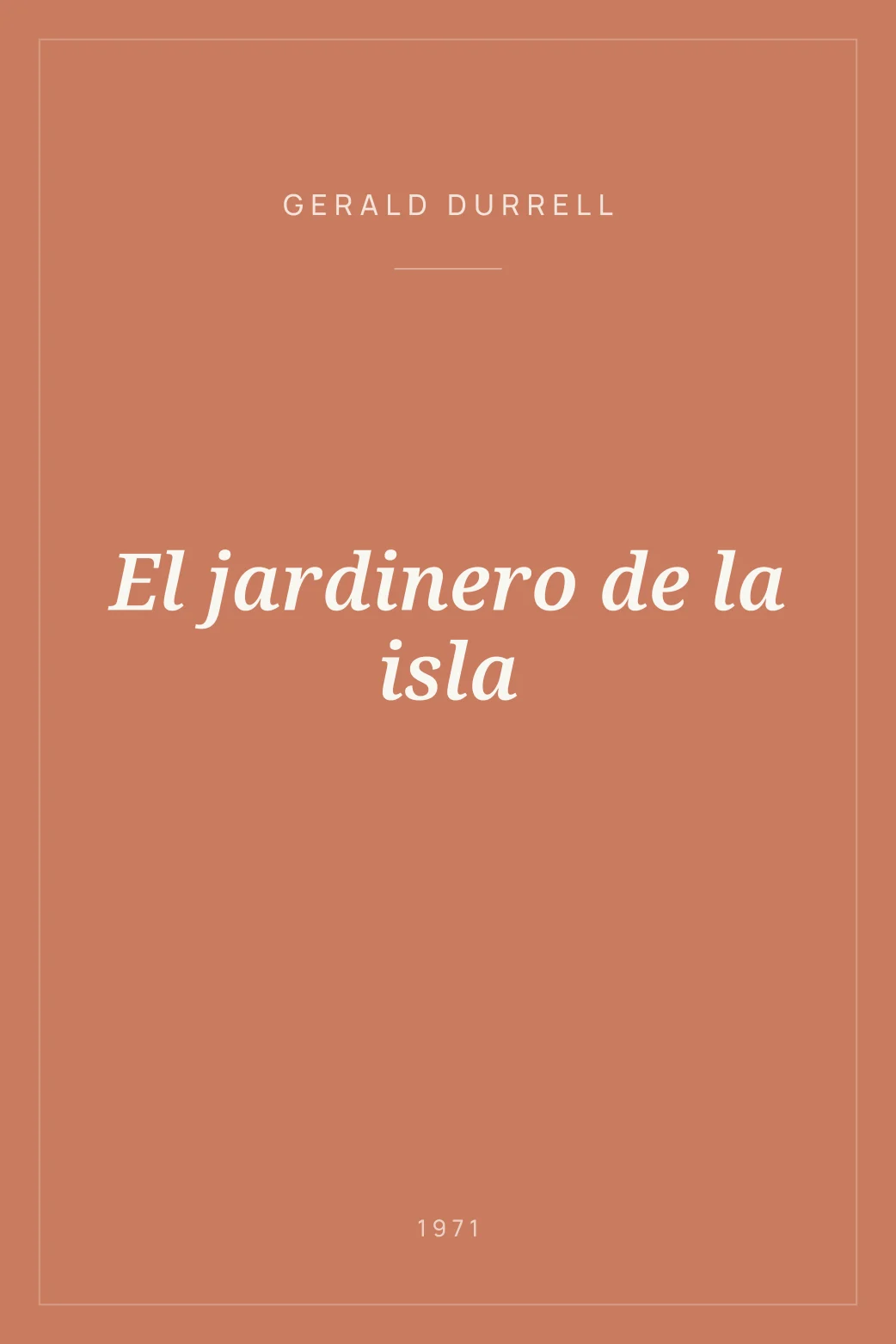 Portada de El jardinero de la isla